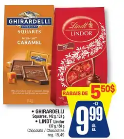 Jean Coutu GHIRARDELLI, LINDT Lindor Chocolates offer