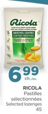 Proxim RICOLA Selected lozenges offer