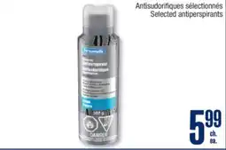 Jean Coutu PERSONNELLE Selected antiperspirants offer