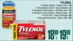 Jean Coutu TYLENOL Rapid relief, Easy dissolve, Arthritis pain, Muscle pain, Extra strength, Ultra relief offer