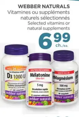 Proxim WEBBER NATURALS Selected vitamins or natural supplements offer