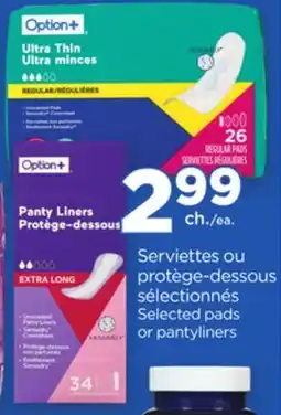 Proxim Selected pads or pantyliners offer