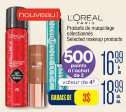 Jean Coutu L'OREAL PARIS Selected makeup products offer