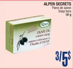 Jean Coutu ALPEN SECRETS Soap bars offer