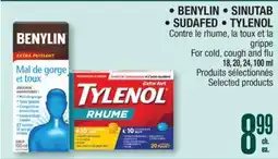 Jean Coutu BENYLIN, SINUTAB, SUDAFED, TYLENOL Selected products offer