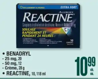 Jean Coutu BENADRYL, REACTINE offer