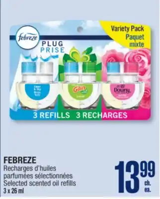 Jean Coutu FEBREZE Selected scented oil refills offer