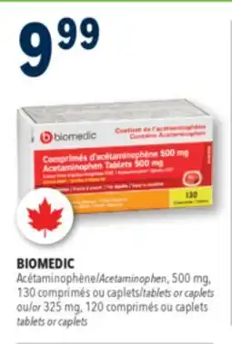 Familiprix Biomedic extra strength acetaminophen tablets for adults 130un offer
