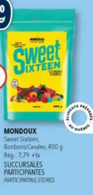 Familiprix Mondoux Sweet Sixteen candy mix original offer