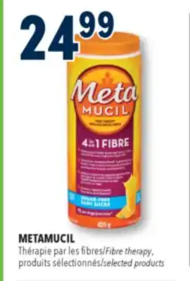 Familiprix Metamucil 3 in 1 Multihealth fiber 75% less sugar orange flavour powder offer
