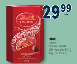 Familiprix LINDT Lindor Milk chocolate offer