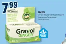 Familiprix Gravol Ginger non-drowsy upset stomach & nausea tablets 20un offer