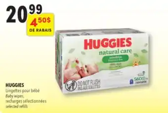 Familiprix Huggies Natural Care sensitive skin & fragrance free baby wipes 10x56un offer