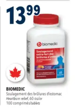Familiprix Biomedic extra strength heartburn relief fruit flavour chewable tablets 60un offer