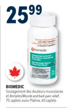 Familiprix Biomedic extra strength muscle & back pain relief caplets 75un offer