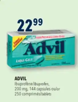 Familiprix Advil Liqui-Gels ibuprofen capsules 144un offer