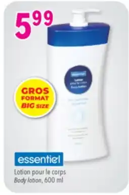 Familiprix Essentiel body lotion Unscented offer