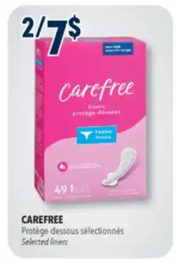 Familiprix Carefree Thong Panty Liners with Wings Unscented 49un offer