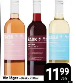 Pasquier Vin léger Bask offer