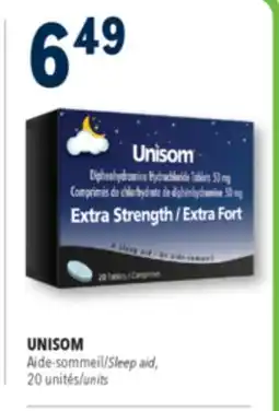 Familiprix Unisom ultra strength sleep-aid tablets 20un offer