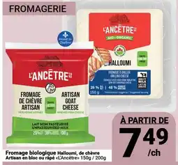 Pasquier Fromage biologique Halloumi, de chèvre Artisan en bloc ou râpé L'Ancêtre offer