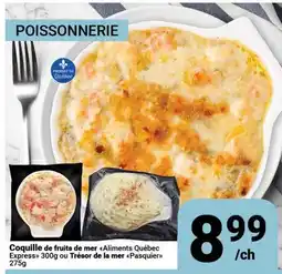 Pasquier Coquille de fruits de mer Aliments Québec Express 300g ou Trésor de la mer Pasquier 275g offer