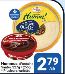 Pasquier Hummus Fontaine Santé offer