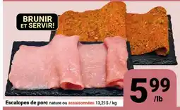Pasquier Escalopes de porc nature ou assaisonnées offer