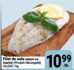 Pasquier Filet de sole nature ou mariné offer