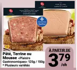 Pasquier Pâté, Terrine ou Mousse Plaisirs Gastronomiques offer