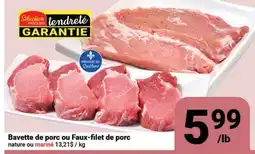 Pasquier Bavette de porc ou Faux-filet de porc offer