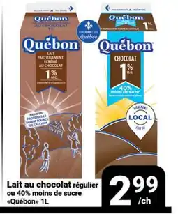 Pasquier Lait au chocolat régulier ou 40% moins de sucre Québon offer