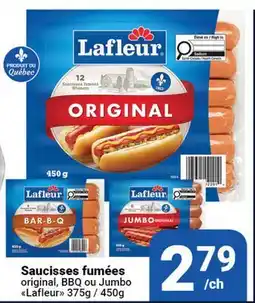 Pasquier Saucisses fumées original, BBQ ou Jumbo Lafleur offer