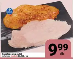 Pasquier Escalope de poulet nature ou marinée offer