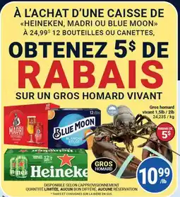 Pasquier HEINEKEN, MADRI OU BLUE MOON offer