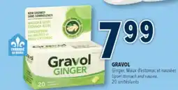 Familiprix Gravol Gingembre comprimés maux d'estomac et nausées sans somnolence 20un offer