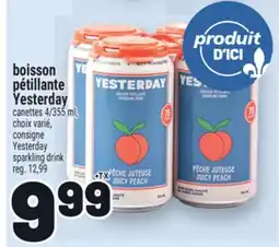 Metro BOISSON PÉTILLANTE YESTERDAY | YESTERDAY SPARKLING DRINK offer