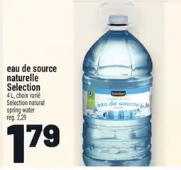 Metro EAU DE SOURCE NATURELLE SELECTION | SELECTION NATURAL SPRING WATER offer