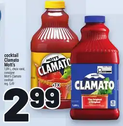 Metro COCKTAIL CLAMATO MOTT'S | MOTT'S CLAMATO COCKTAIL offer