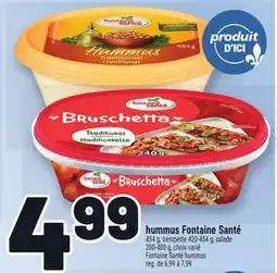 Metro HUMMUS FONTAINE SANTÉ | FONTAINE SANTÉ HUMMUS offer