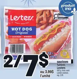 Metro SAUCISSES FUMÉES LESTERS | LESTERS WIENERS offer