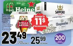 Metro BIÈRE STELLA ARTOIS, HOEGAARDEN, HEINEKEN, SAPPORO | BEER offer