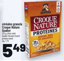 Metro CÉRÉALES GRANOLA CROQUENATURE QUAKER offer