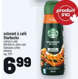 Metro COLORANT À CAFÉ STARBUCKS | STARBUCKS COFFEE WHITENER offer