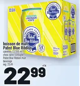 Metro BOISSON DE MALT PABST BLUE RIBBON | PABST BLUE RIBBON MALT BEVERAGE offer