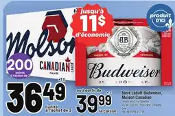 Metro BIÈRE LABATT, BUDWEISER, MOLSON CANADIAN offer
