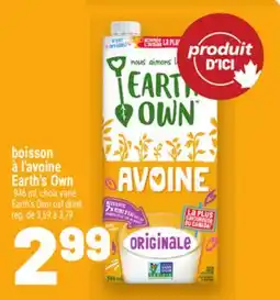 Metro BOISSON À L'AVOINE EARTH'S OWN | EARTH'S OWN OAT DRINK offer