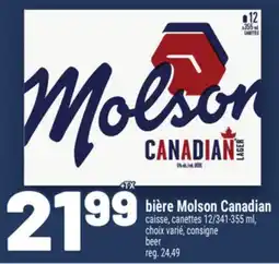 Metro BIÈRE MOLSON CANADIAN | BEER offer