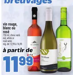 Metro VIN ROUGE, BLANC OU ROSÉ | RED, WHITE OR ROSÉ WINE offer