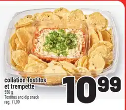 Metro COLLATION TOSTITOS ET TREMPETTE | TOSTITOS AND DIP SNACK offer